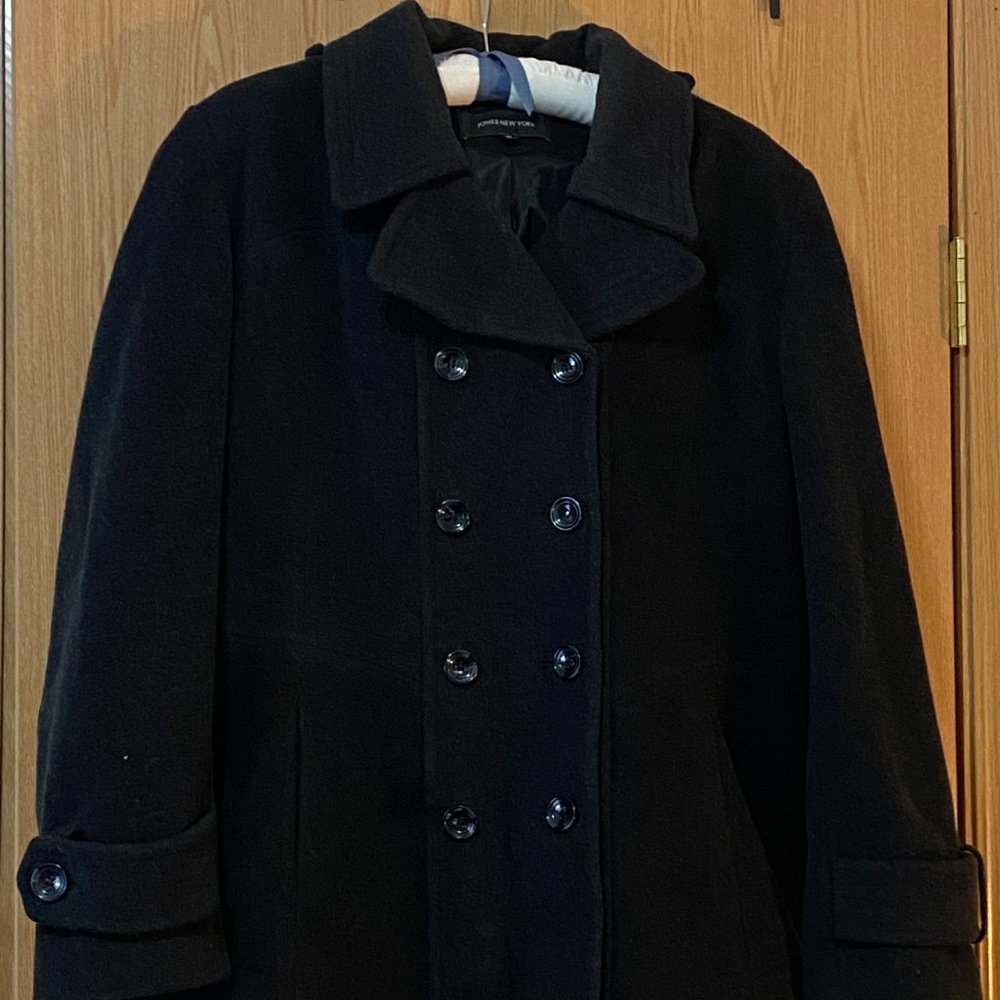 Heavy Jones New York Plus Size Gray Wool Pea Coat